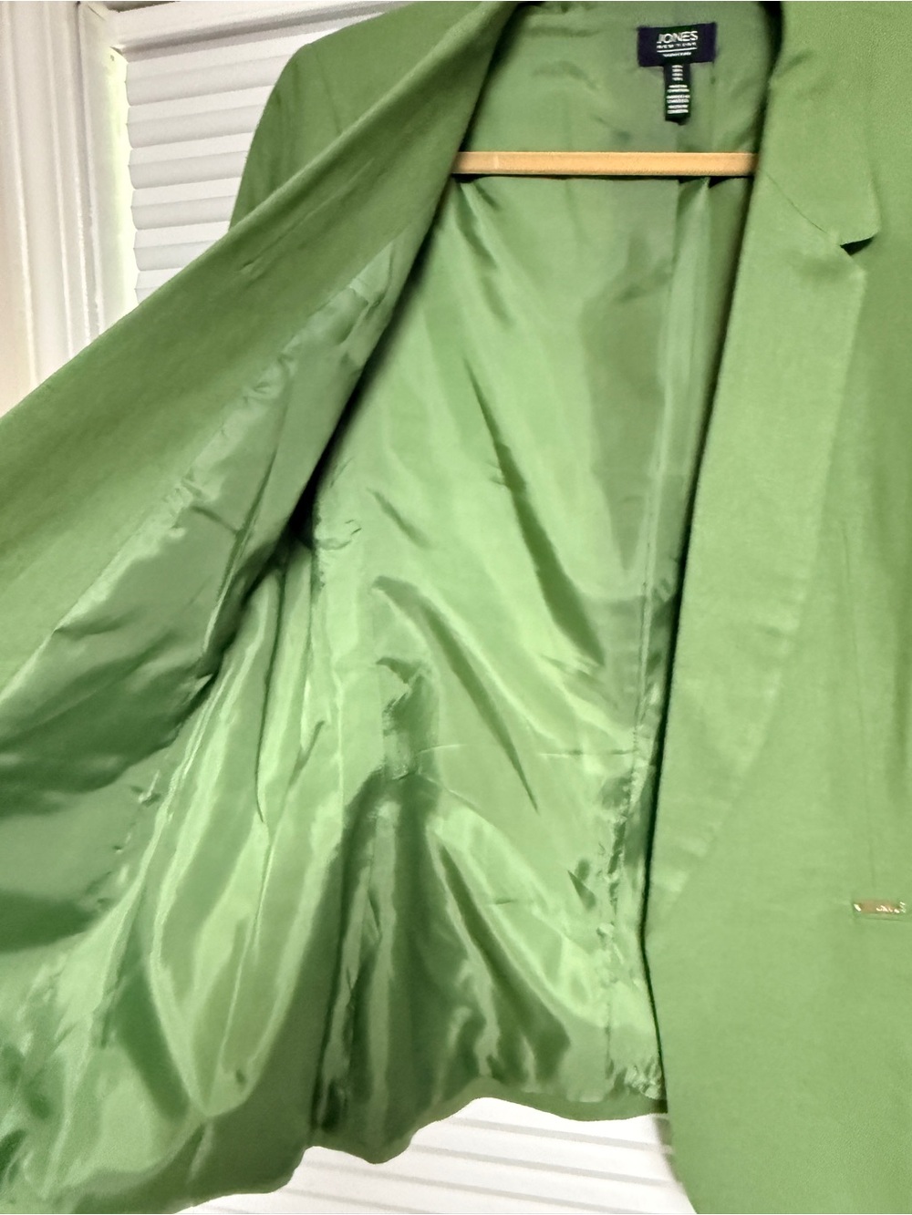Jones New York Green Open-Front Blazer Jacket - Picture 3 of 7